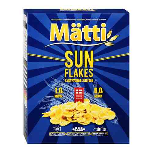 Хлопья Matti Кукурузные Matti Sun Flakes 250 г арт. 3453478