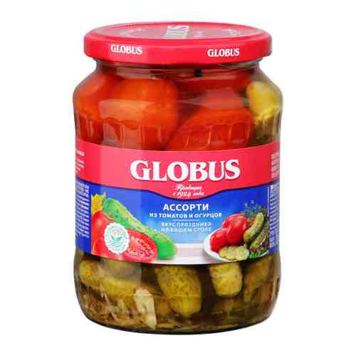 Ассорти Globus из маринованных томатов и огурцов 720 мл арт. 3385776