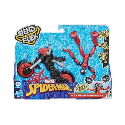 Игровой набор Spider-Man Бенди Человек Паук на мотоцикле арт. 3486286