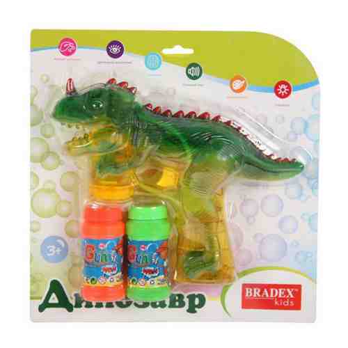 Игрушка для пускания мыльных пузырей Bradex Динозавр 2 баночки арт. 3426408