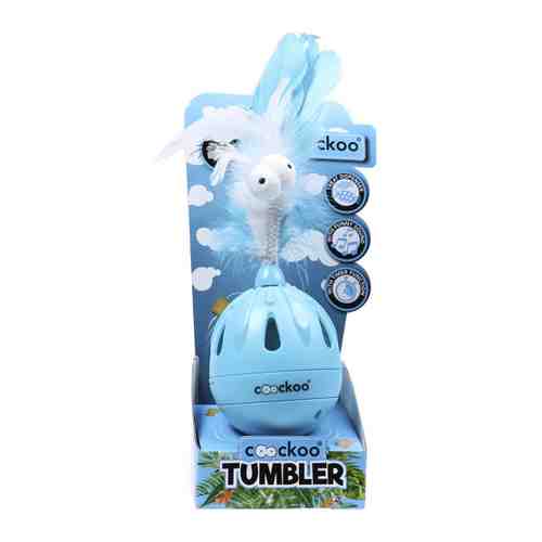 Игрушка Ebi интерактивная Coockoo Tumbler голубая для кошек 19.5х7 см арт. 3460371