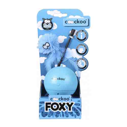 Игрушка Ebi интерактивная Foxy голубая для кошек 25х13х8 см арт. 3460381
