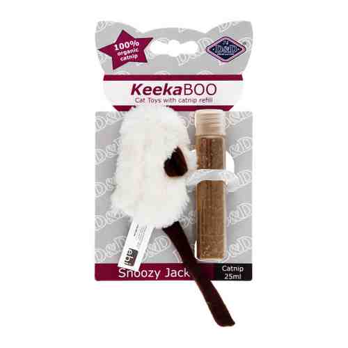 Игрушка Ebi мягкая Snoozy Jack с кошачьей мятой белая для кошек 8 см арт. 3422348