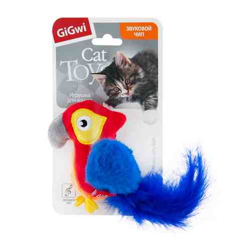 Игрушка GigWi попугай со звуковым чипом для кошек арт. 3419506
