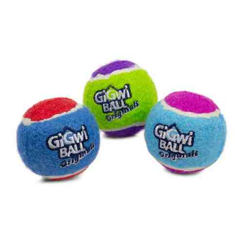 Игрушка GigWi три мяча с пищалкой для собак 6.3 см арт. 3419583
