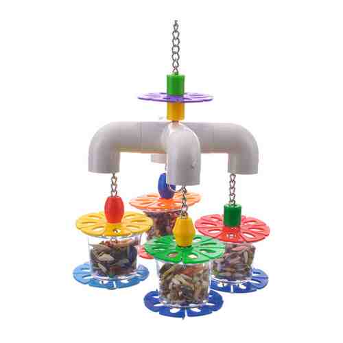 Игрушка Happy Bird фуражилка Карусель Пати разноцветная для птиц 30х18 см арт. 3457046