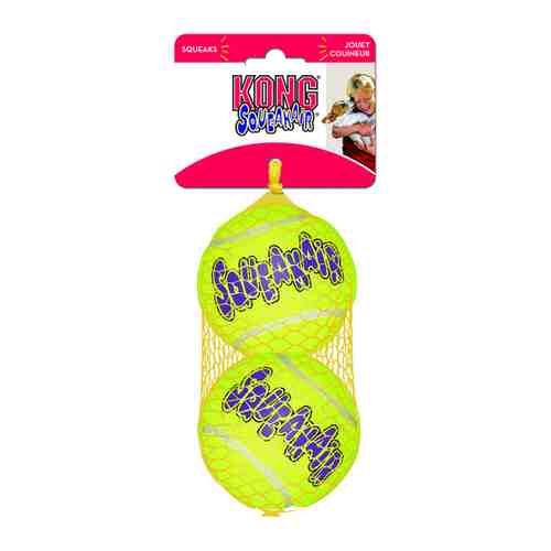 Игрушка KONG Air Теннисный мяч большой для собак 2 штуки по 8 см арт. 3420569