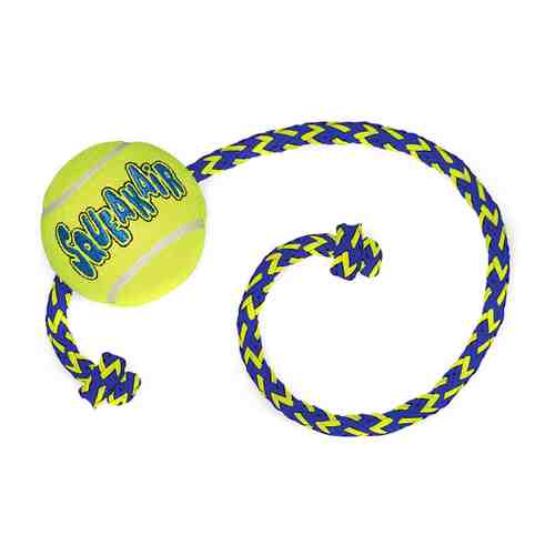 Игрушка KONG Air Теннисный мяч с канатом средний для собак арт. 3420572