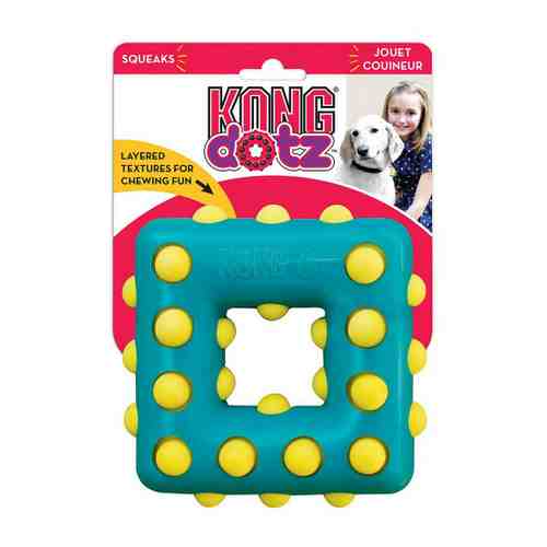 Игрушка KONG Dotz квадрат малый для собак 9 см арт. 3483708