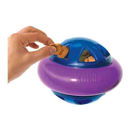 Игрушка KONG Hopz мяч для лакомств с пищалкой для собак 10.8 см арт. 3483729