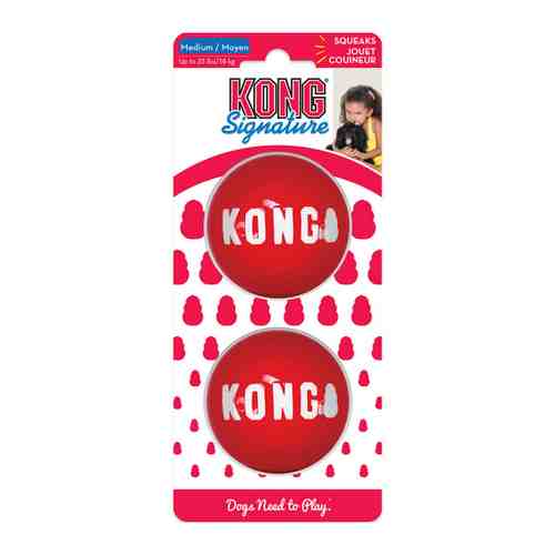 Игрушка KONG Мячик М 2 штуки для собак 19.7 см арт. 3483772