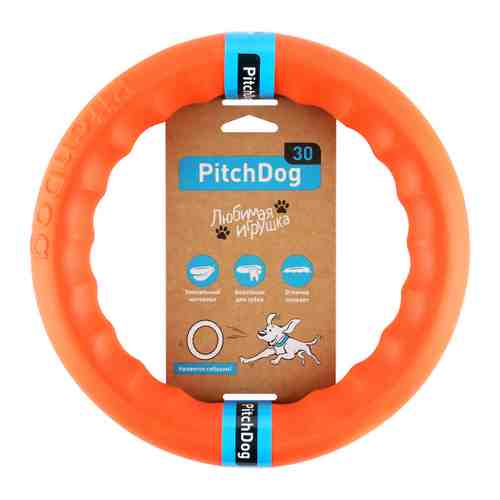 Игрушка PitchDog 30 кольцо для апортировки оранжевое 28 см арт. 3408338