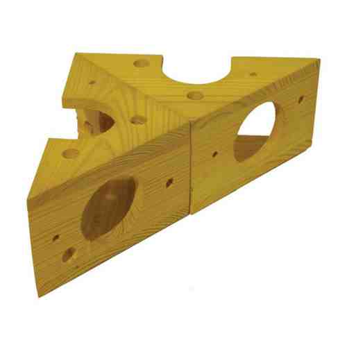 Игрушка Rosewood деревянная Сыр трансформер жёлтый для грызунов 11х11х7 см арт. 3443927
