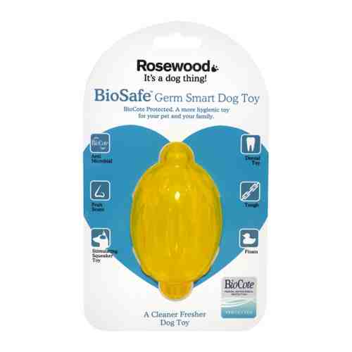 Игрушка Rosewood Лимон Био резиновый желтый для собак 13 см арт. 3458208