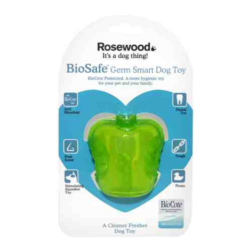 Игрушка Rosewood резиновая Яблоко Био зеленое для собак 10 см арт. 3458210