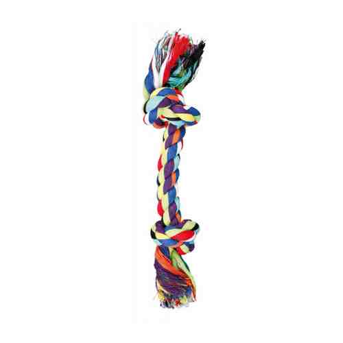 Игрушка Trixie Веревка с 2-мя узлами цветная для собак 26 см арт. 3472358