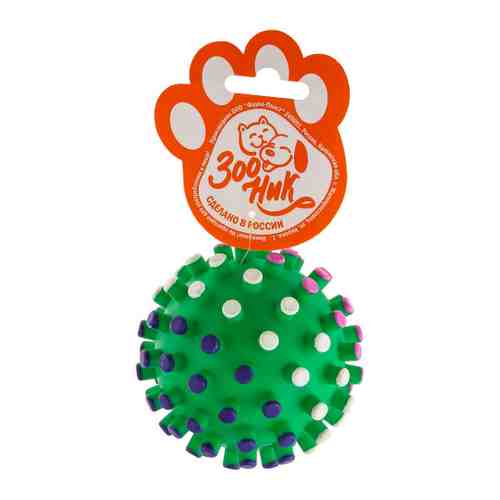 Игрушка Зооник Мяч-мина средняя зеленая для собак 8 см арт. 3483314