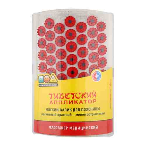 Иппликатор Кузнецова Валик медицинский Тибетский магнитный для поясницы красный №1 арт. 3274051