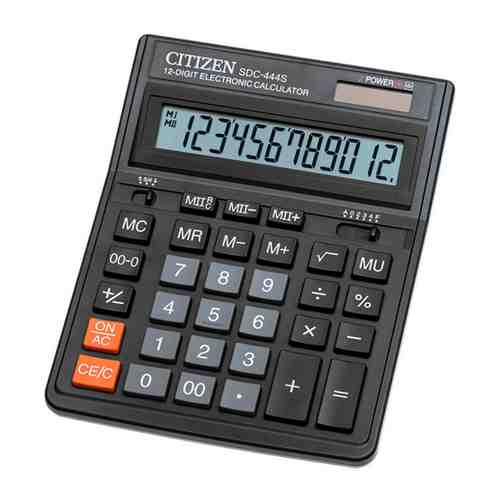 Калькулятор настольный Citizen SDC-444S 12-разрядный черный арт. 3399623