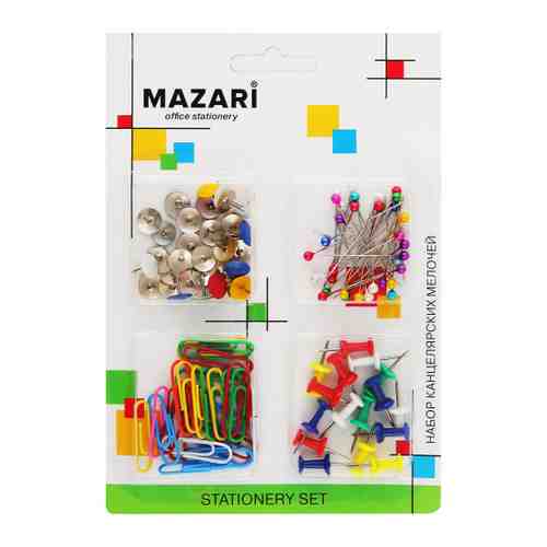 Набор канцелярских мелочей Mazari ассорти 6 видов M-6872 арт. 3488518