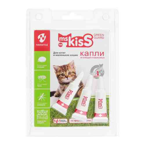 Капли Ms.Kiss репеллентные для котят и маленьких кошек 1 мл арт. 3521220