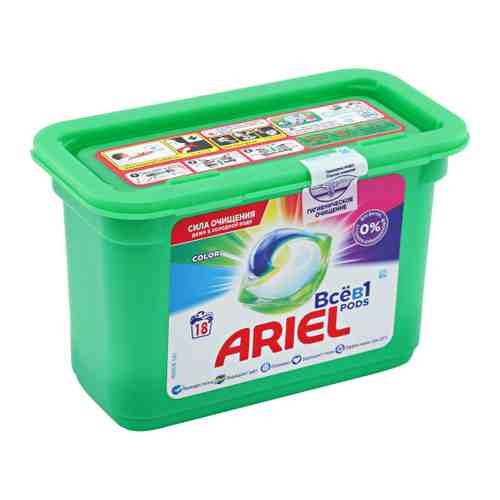 Капсулы для стирки Ariel Pods Color 18 штук арт. 3508644