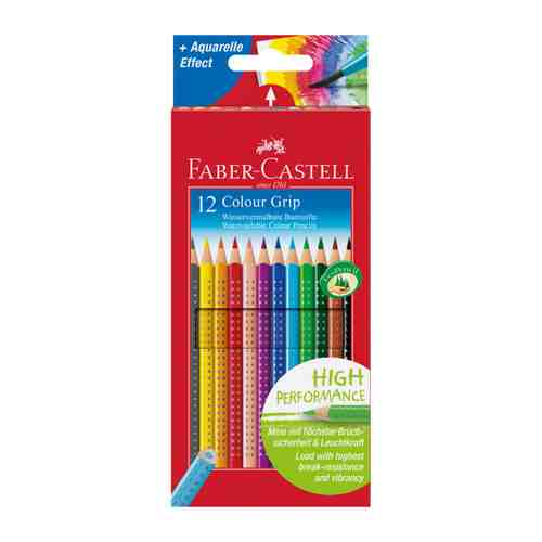 Карандаши цветные Faber-Castell Grip заточенные 12 цветов арт. 3424498