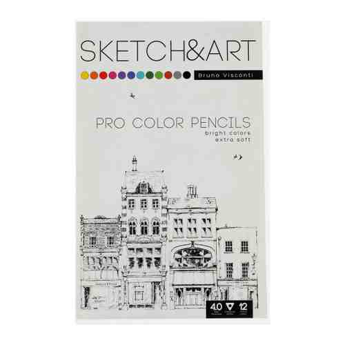 Карандаши цветные Sketch&Art трехгранные 12 цветов арт. 3505781