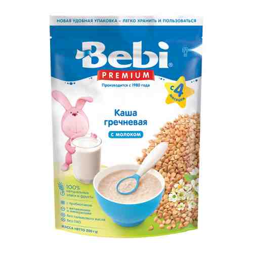 Каша Bebi Premium Гречневая молочная с 4 месяцев 200 г арт. 3516515