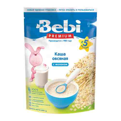 Каша Bebi Premium овсяная молочная с 5 месяцев 200 г арт. 3516513