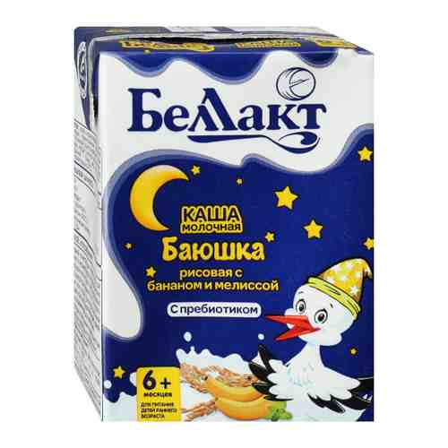 Каша Беллакт Баюшка рисовая молочная банан мелисса с пребиотиком 210 г арт. 3485401