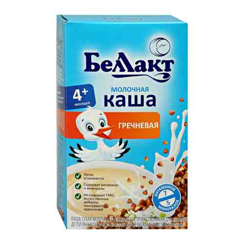 Каша Беллакт гречневая молочная быстрорастворимая с 4 месяцев 200 г арт. 3379636