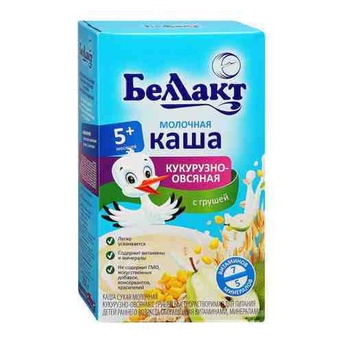 Каша Беллакт кукурузно-овсяная молочная быстрорастворимая груша с 5 месяцев 250 г арт. 3309737