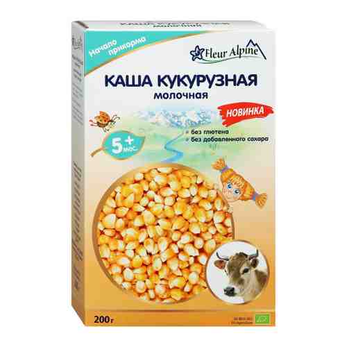 Каша Fleur Alpine кукурузная молочная с 5 месяцев 200 г арт. 3456976
