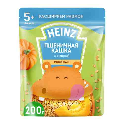 Каша Heinz пшеничная молочная быстрорастворимая тыква омега-3 с 5 меяцев 200 г арт. 3372806