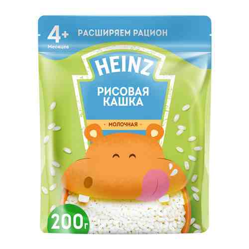 Каша Heinz рисовая молочная быстрорастворимая омега-3 с 4 месяцев 200 г арт. 3372808