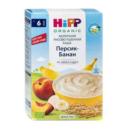 Каша Hipp молочная рисово-пшенная персик банан с 6-ти месяцев 250 г арт. 3348019