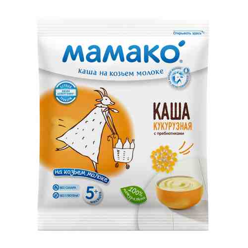Каша Мамако кукурузная с пребиотиками на козьем молоке с 5 месяцев 30 г арт. 3454643