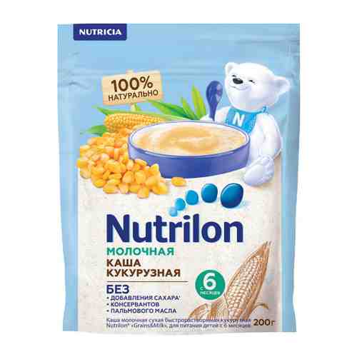 Каша Nutrilon кукурузная молочная быстрорастворимая с 6 месяцев 200 г арт. 3403817