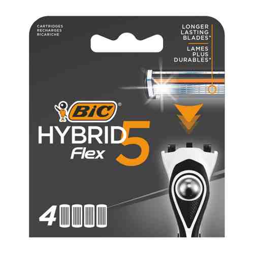 Кассеты сменные для бритья Bic Flex 5 Hybrid 4 штуки арт. 3364282