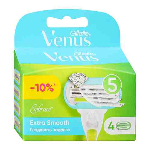 Кассеты сменные для бритья Venus Gillette 5 Embrace 4 штуки арт. 3055096