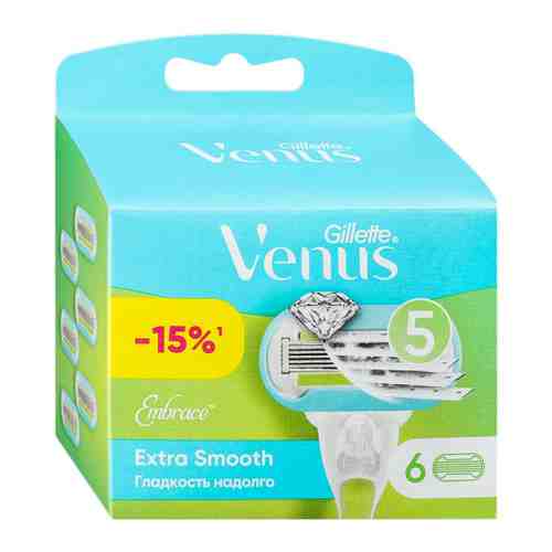 Кассеты сменные для бритья Venus Gillette 5 Embrace 6 штук арт. 3372135