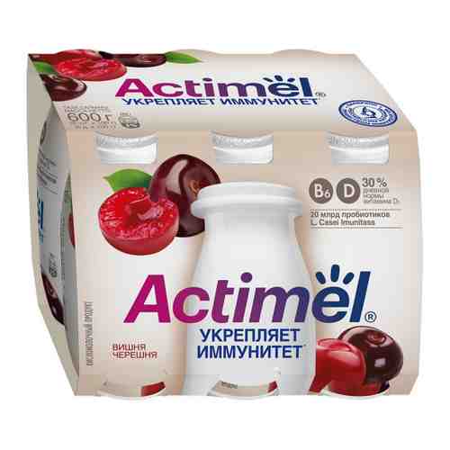 Кисломолочный напиток Actimel вишня черешня 2.5% 100 г арт. 3439288