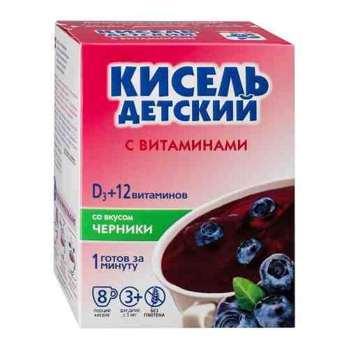 Кисель Витошка для детей с витаминами со вкусом черники 8 штук по 25 г арт. 3485229