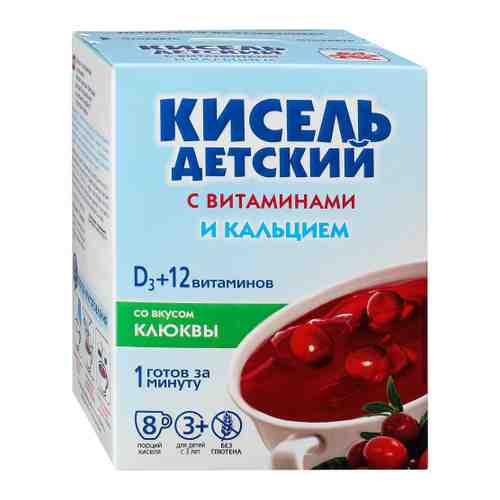 Кисель Витошка для детей с витаминами со вкусом клюквы 8 штук по 25 г арт. 3485246
