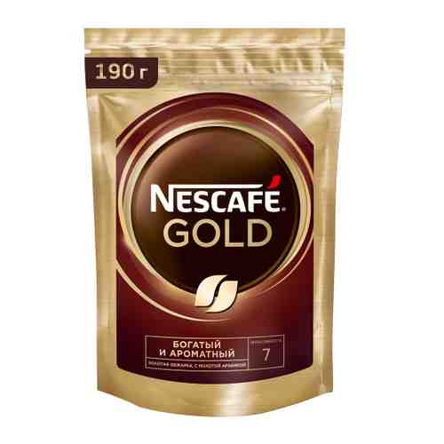Кофе Nescafe Gold растворимый сублимированный в вакуумной упаковке 190 г арт. 3372269