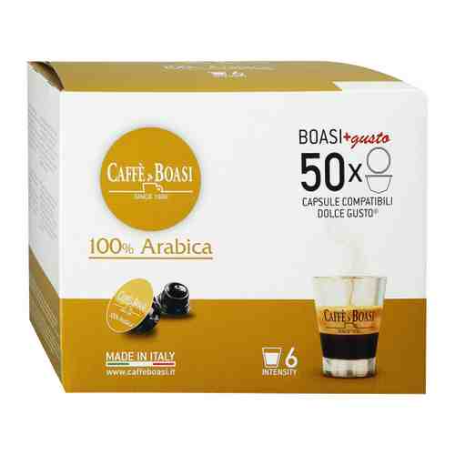 Кофе Caffe Boasi 100% Arabica Dolce Gusto 50 капсул по 7 г арт. 3480092