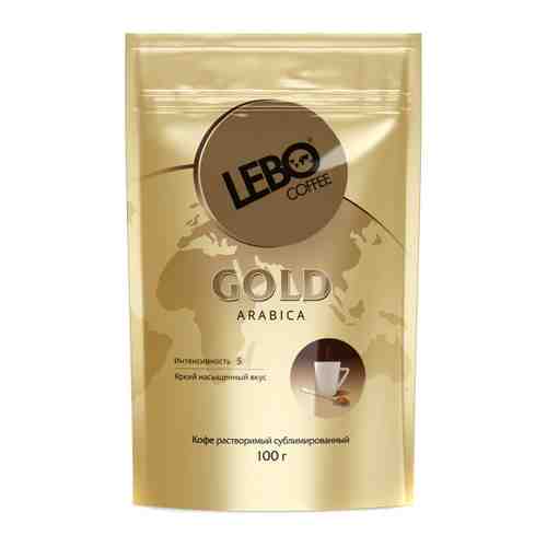 Кофе Lebo Gold растворимый сублимированный в вакуумной упаковке 100 г арт. 3434467