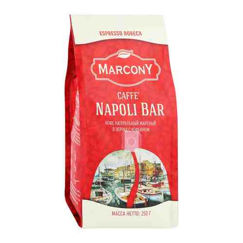 Кофе Marcony Espresso HoReCa Caffe Napoli Bar в зернах 250 г арт. 3417249