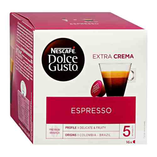 Кофе Nescafe Dolce Gusto Эспрессо 16 капсул по 5.5 г арт. 3459432